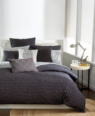 Bar III - Box Pleat Carbon King Comforter