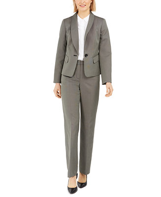 Le Suit One-Button Pantsuit - Macy's