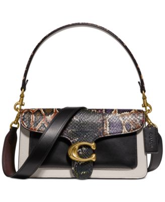 coach snakeskin shoulder bag