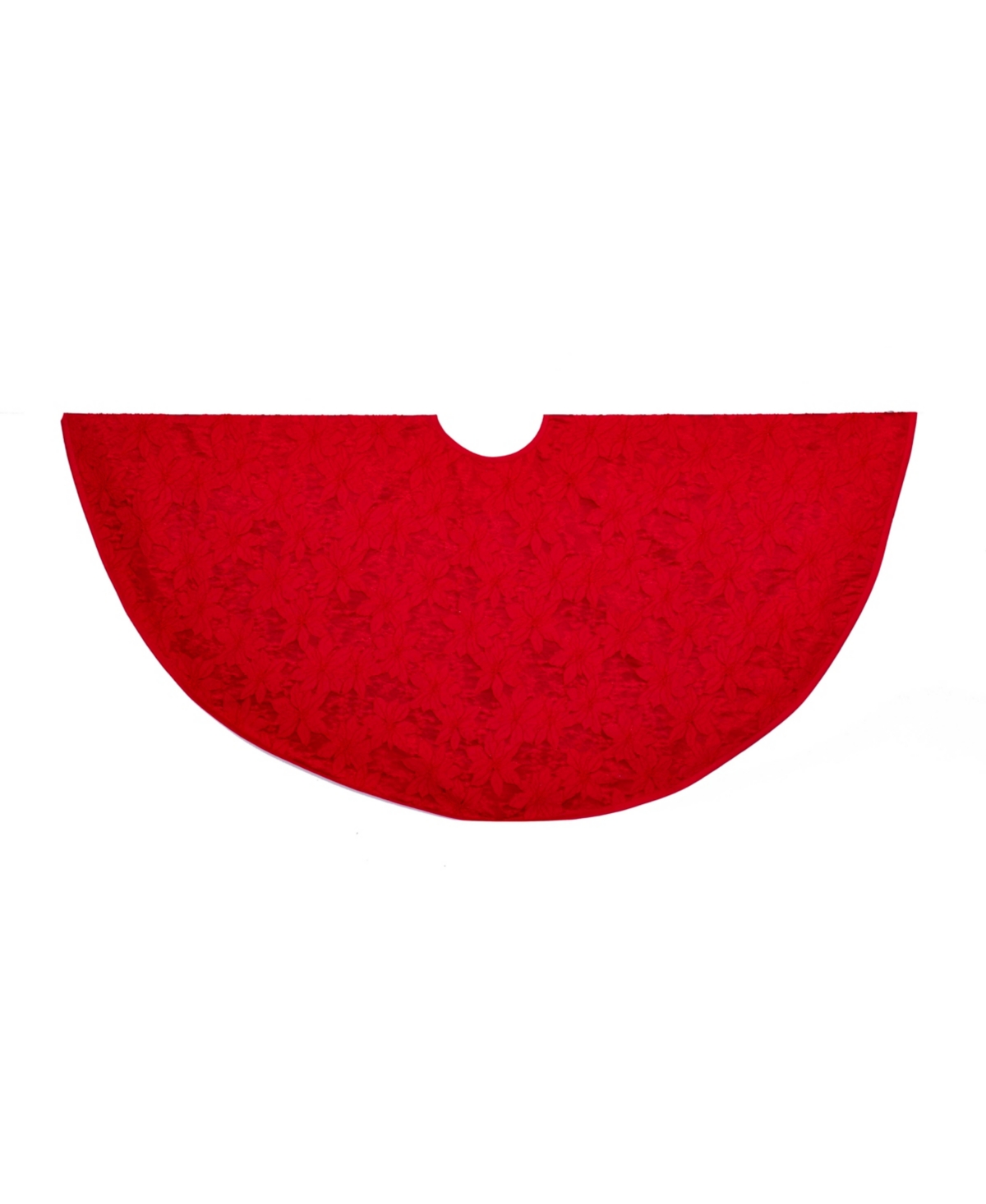 UPC 086131415241 product image for Kurt Adler 54-Inch Red Jacquard Dupion Poinsettia Tree skirt | upcitemdb.com