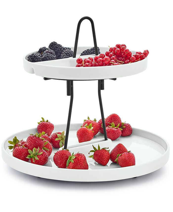 The Cellar Whiteware Serveware Round 2Tier Server, Created for Macy's