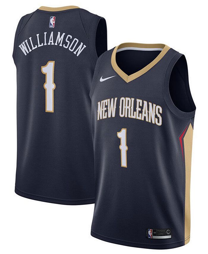 Nike Men's Zion Williamson New Orleans Pelicans Icon Swingman Jersey ...