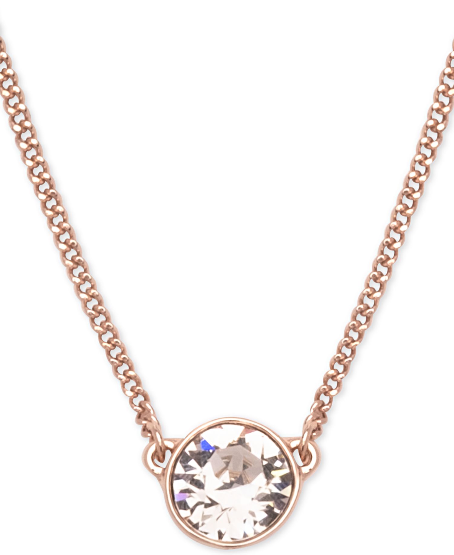 Crystal Pendant Necklace, 16" + 2" Extender