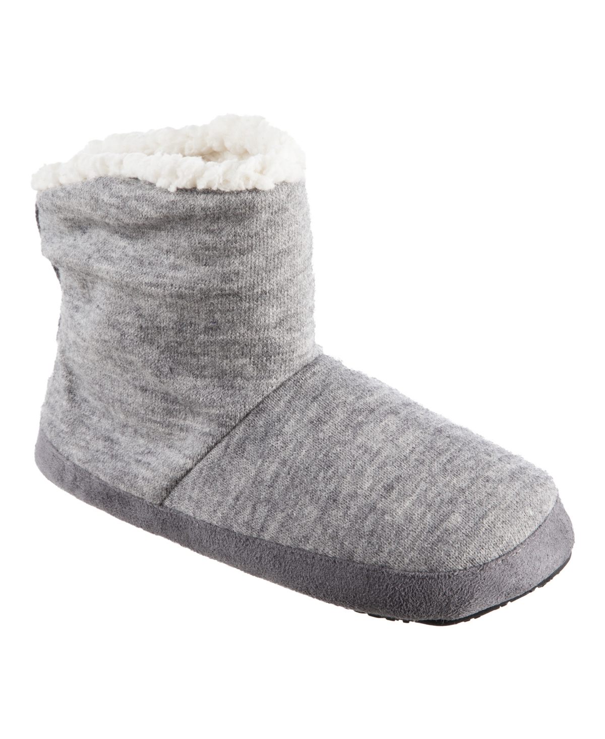 Women's Microsuede and Heathered Knit Marisol Boot Slipper, Online Only - Navy/blue