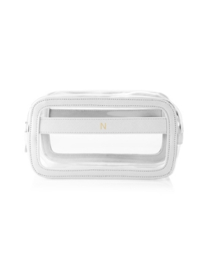 Cathy's Concepts Personalized Large Vegan Leather Travel Cosmetic Case