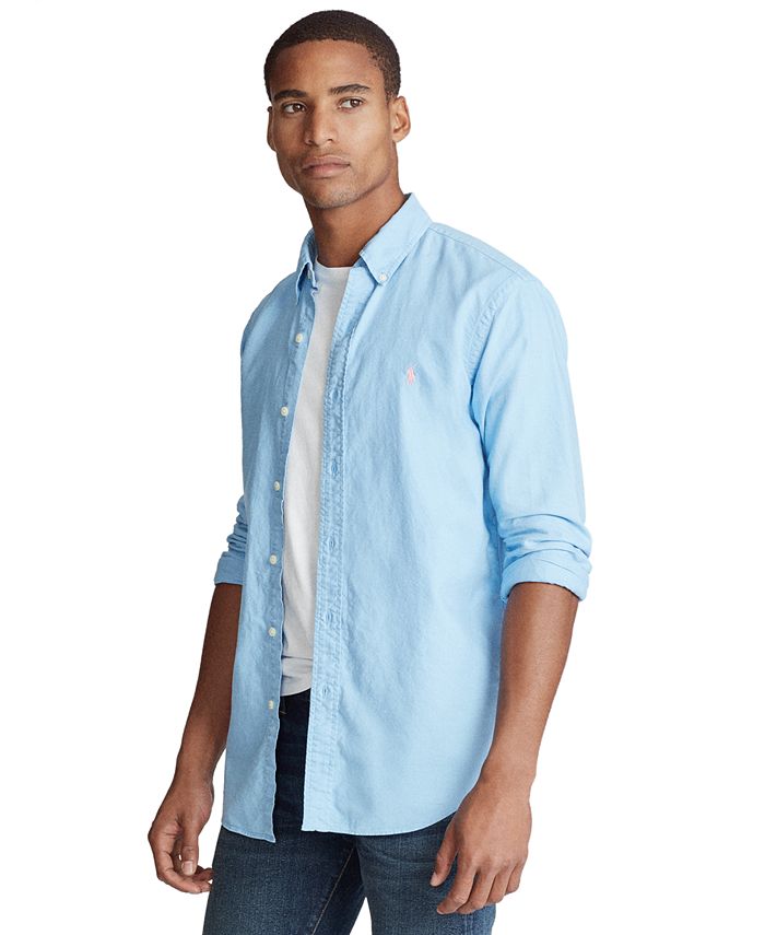 Polo Ralph Lauren Men's Classic-Fit Garment-Dyed Oxford Shirt & Reviews -  Casual Button-Down Shirts - Men - Macy's