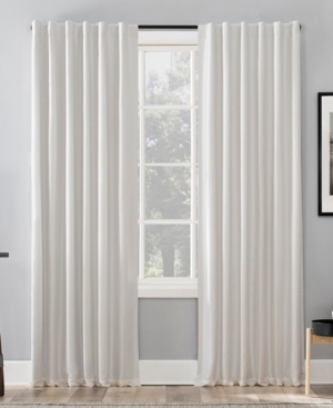 Sun Zero Evelina Faux Silk Thermal Blackout Curtain Panel, 50" X 63" In Pearl