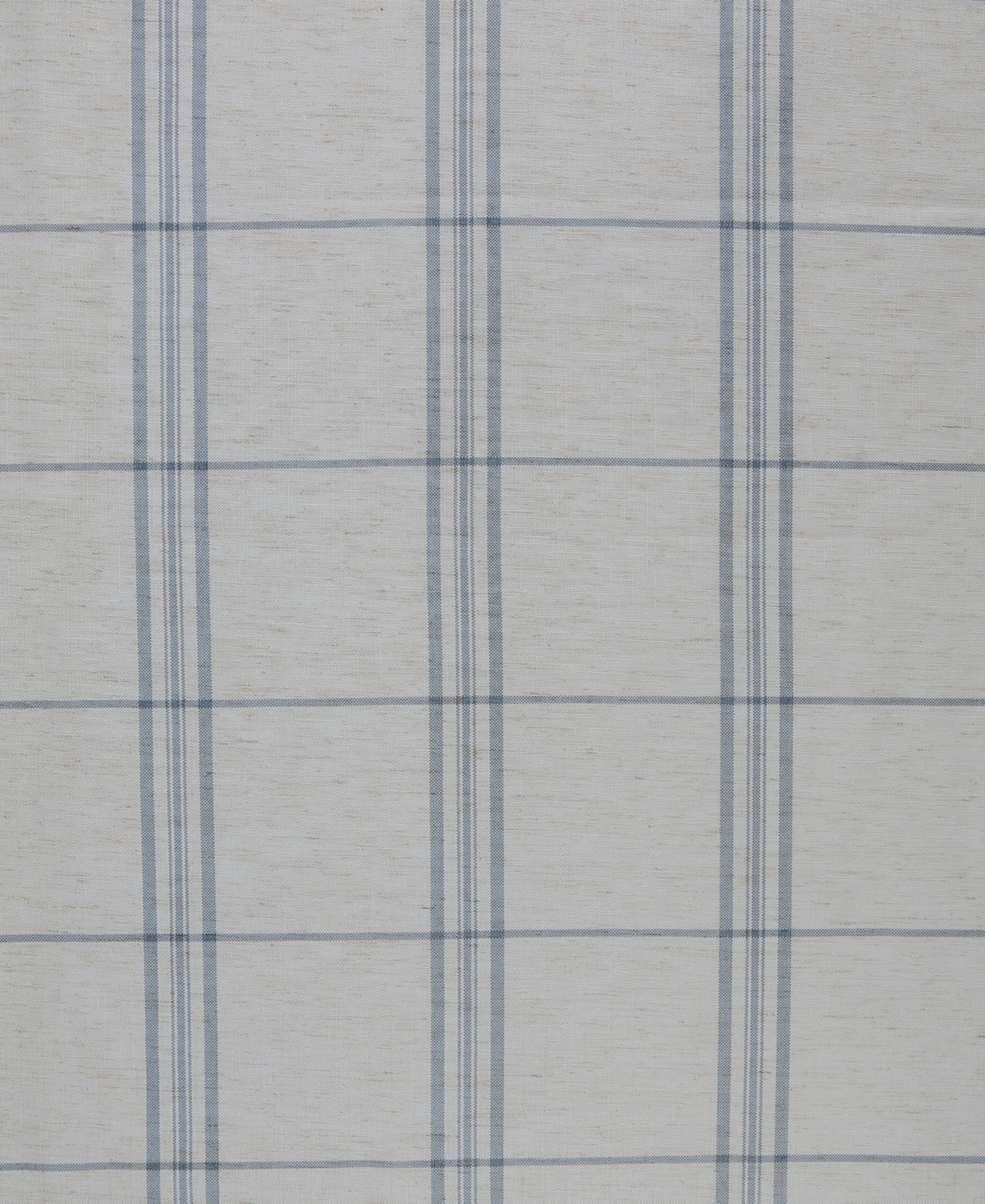 Castille Farmhouse Plaid Linen Semi-Sheer Rod Pocket Curtain Panel