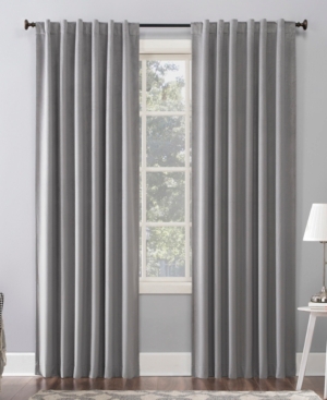 Sun Zero Amherst Velvet 50" X 96" Thermal Blackout Curtain Panel In Grey