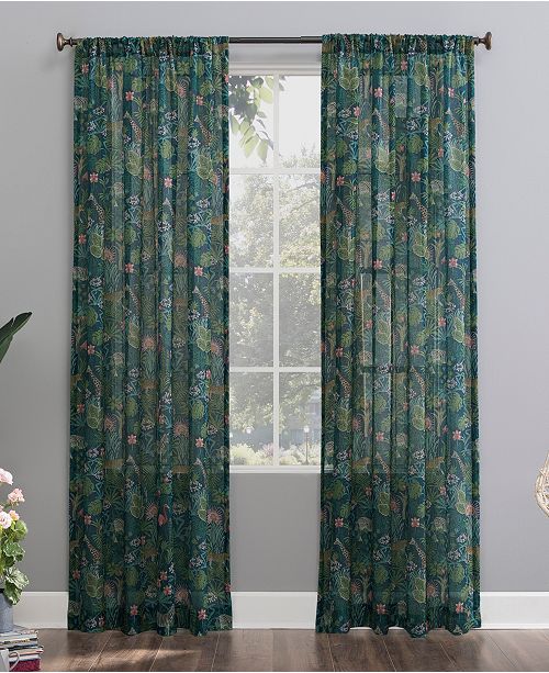 Archaeo No 918 Senegal Night Safari Semi Sheer Curtain Panel