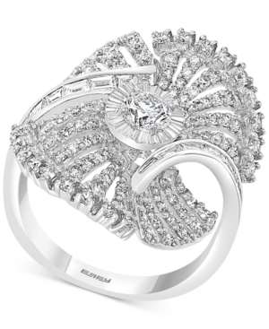 image of Effy Diamond Cluster Statement Ring (1-3/4 ct. t.w.) in 14k White Gold