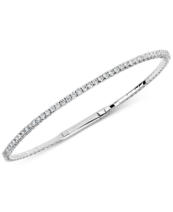 Macy's Certified Diamond Flexible Bangle Bracelet (1 ct. t.w.) in
