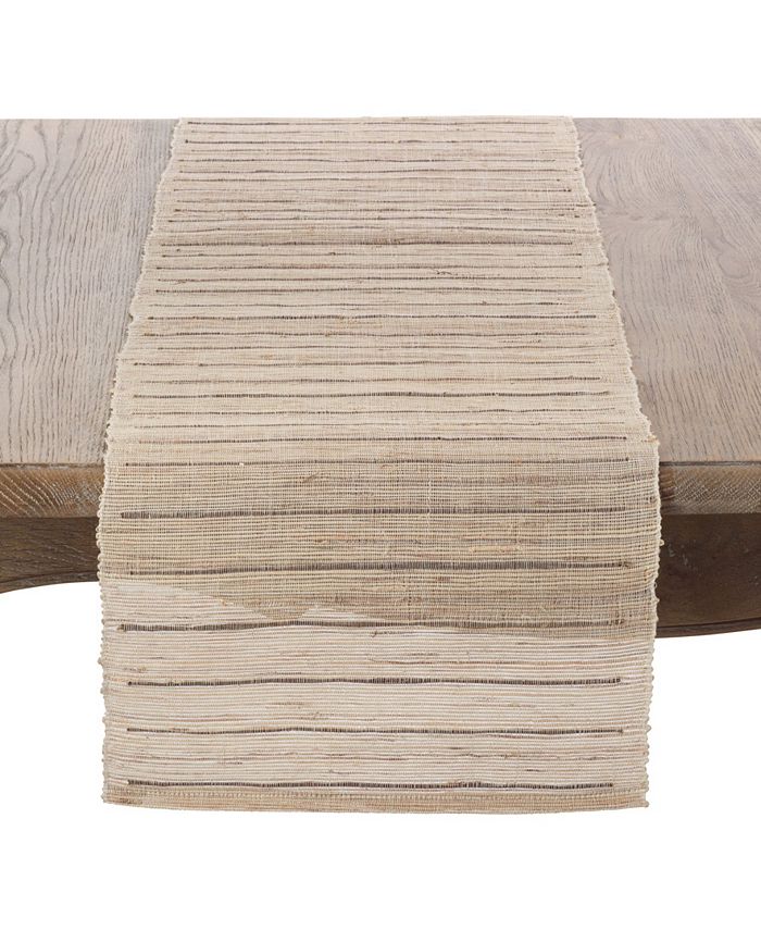 Industrial Textured Woven Table Runner photo
