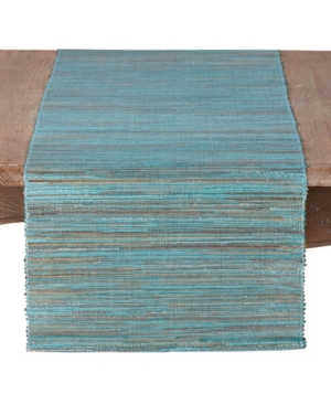 Saro Lifestyle Shimmering Woven Nubby Texture Water Hyacinth Table Runner