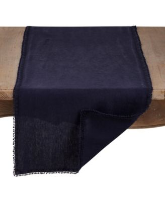 Pom Pom Design Linen Dining Room Table Runner
