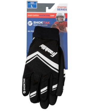 Franklin Sports Shoktak Youth Football Receiver Gloves - Youth In Black