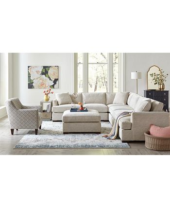 Furniture - Juliam 3-Pc. Fabric Double Chaise Sofa
