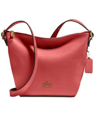 coach mini dufflette leather shoulder bag