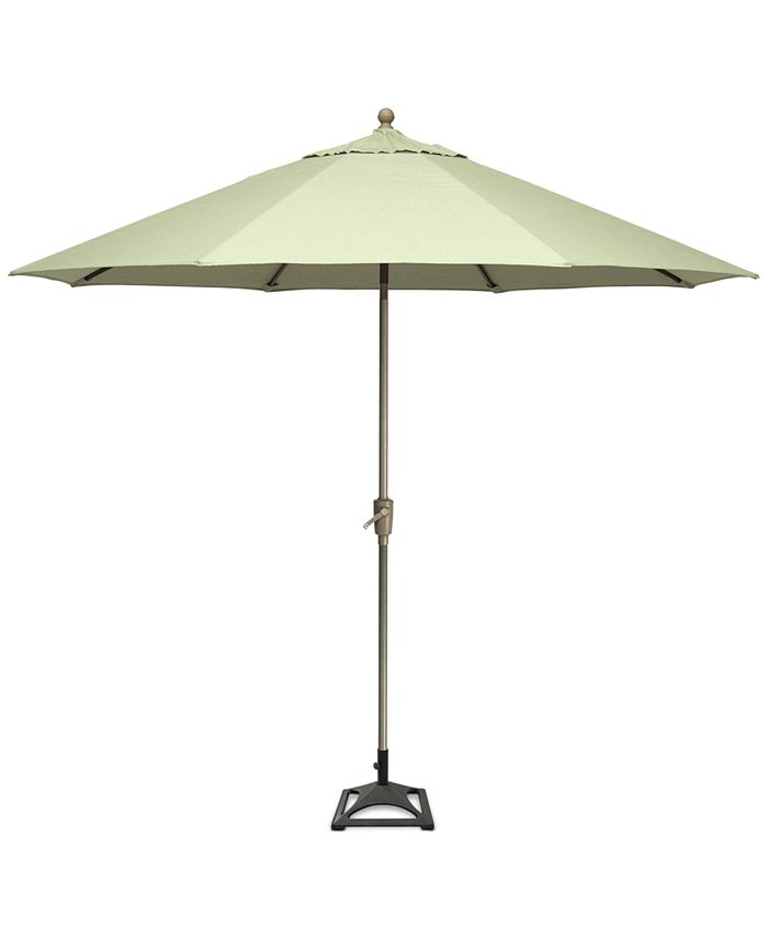 Agio Wayland Outdoor 9' AutoTilt Umbrella and Base with Sunbrella