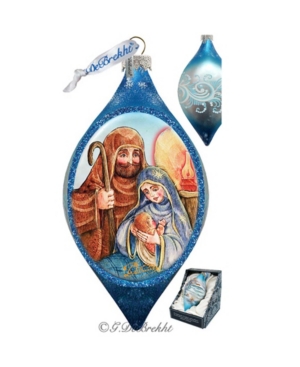 G.debrekht Nativity Drop Glass Ornament In Multi