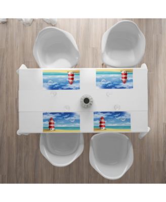 Пляжные коврики Ambesonne, набор из 4 штук