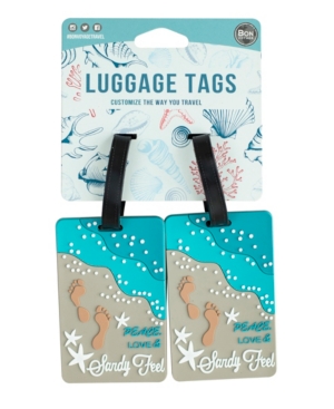 Bon Voyage Coastal Themed 2-Pc Luggage Tag Set
