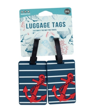Bon Voyage Coastal Themed 2-Pc Luggage Tag Set