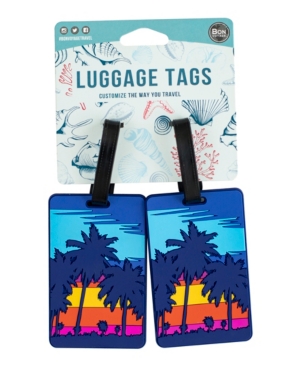 Bon Voyage Coastal Themed 2-Pc Luggage Tag Set