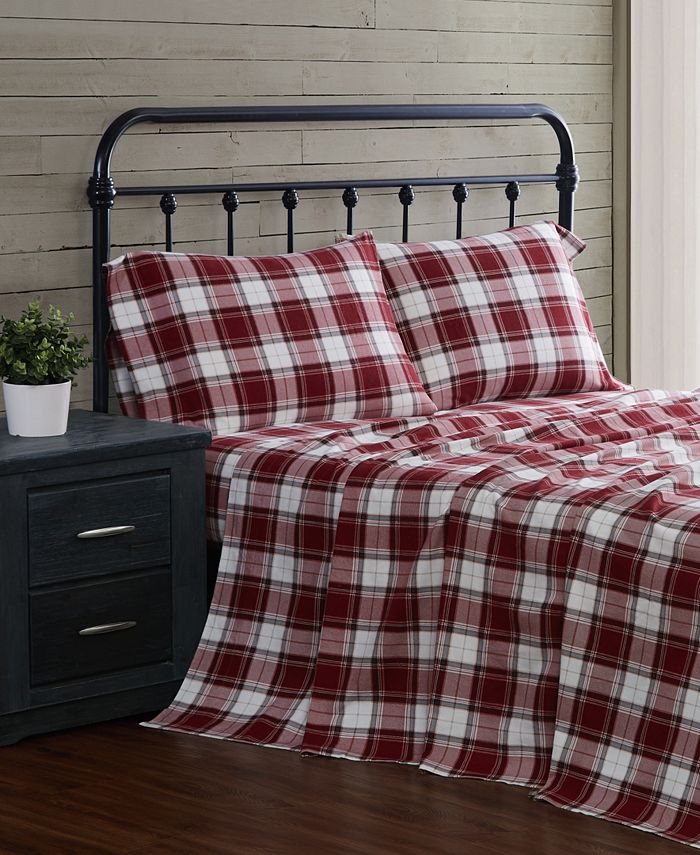 London Fog 4Piece Flannel Queen Sheet Set Macy's