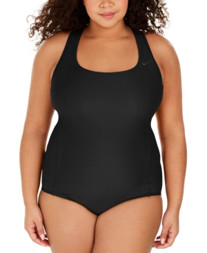 NIKE PLUS SIZE SOLID ESSENTIAL CROSSBACK ONE-PIECE SWIMSUIT WOMEN'S SWIMSUIT