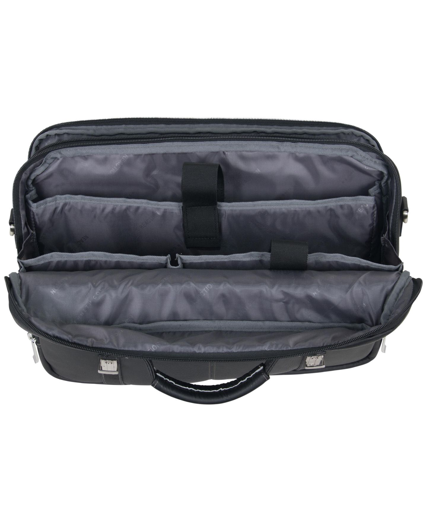 Сумка Kenneth Cole Reaction Colombian Leather Flapover 15.6” Laptop, цвет: Чёрный — фото 9