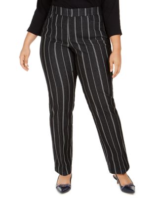 striped trousers plus size