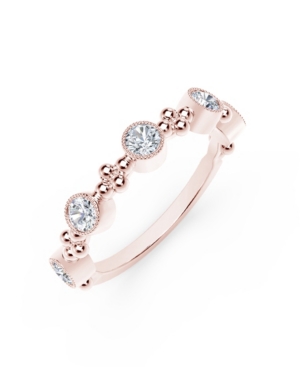 Forevermark Tribute Collection Diamond (1/2 Ct. T.w.) Ring With Beaded Detail In 18 Yellow, White An In Rose Gold