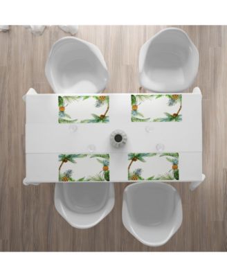 Ананасовые коврики Ambesonne, набор из 4 штук