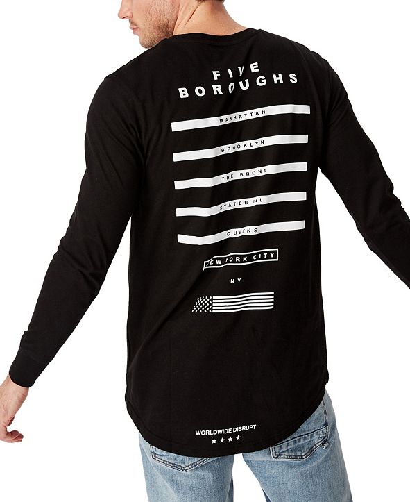 curved hem t shirt long sleeve