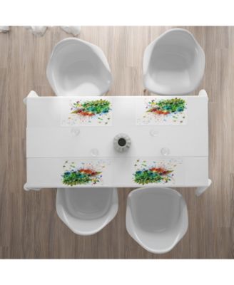 Коврики для столовых приборов Ambesonne акварельные, набор из 4-х штук