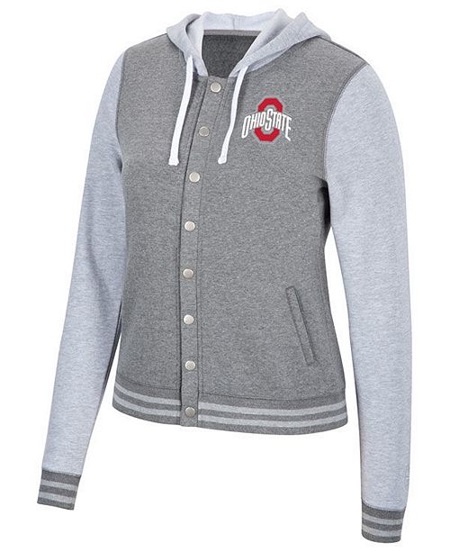 Top Of The World Women S Ohio State Buckeyes Varsity Snap Jacket