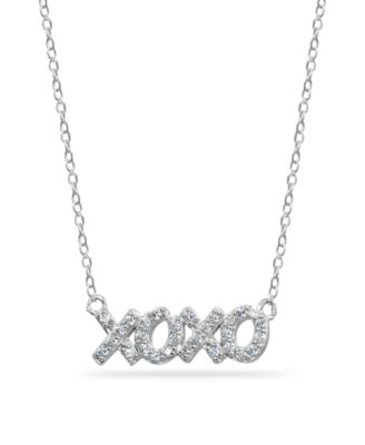 xoxo necklace sterling silver