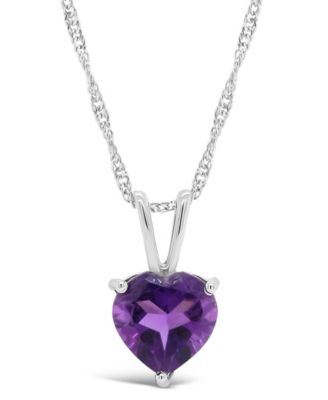 Blue Topaz (2-1/3 ct. t.w.) Pendant Necklace in Sterling Silver. Also Available in Amethyst (1-5/8 ct. t.w.)