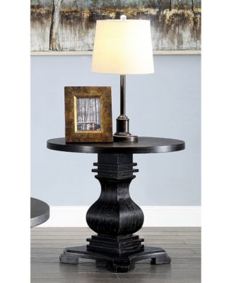 round end table with lamp