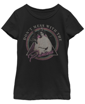 Fifth Sun Star Wars Big Girl's Leia Don'T Mess with The Princess Short Sleeve T-Shirt