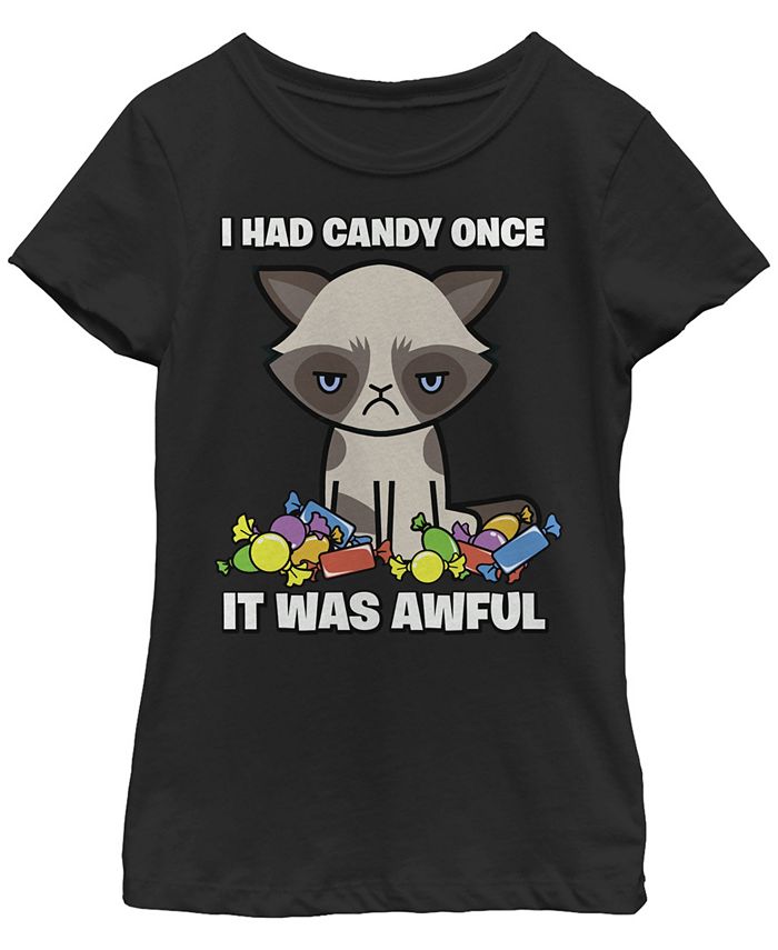 Fifth Sun Grumpy Cat Big Girl's I Had Candy Once It Was Awful Short ...