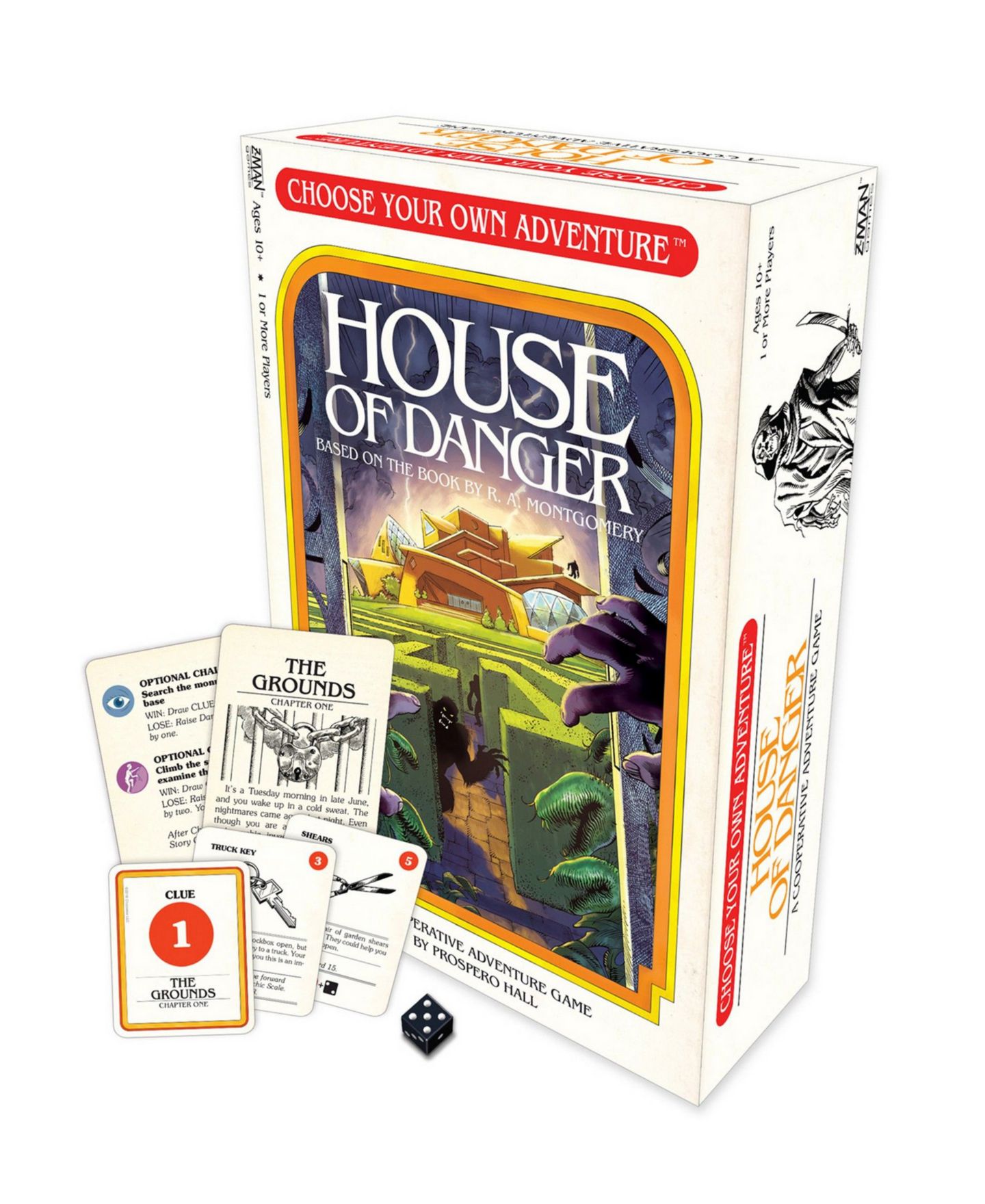 Детская настольная игра Z-Man Games House of Danger Cooperative Choose Your Own Adventure Board Game, Ages 10+ — фото 2