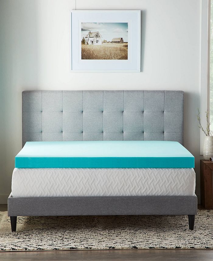 Lucid 4" Gel Foam Mattress Topper, Queen Macy's
