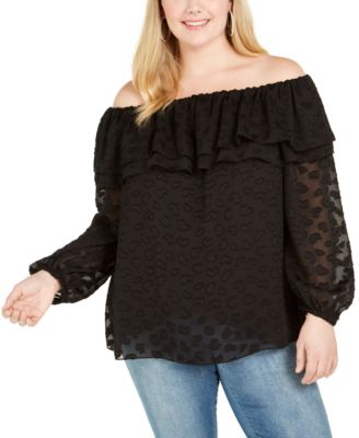 michael kors plus size tops macy's