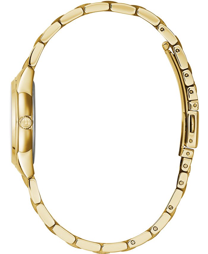 Bulova Women's Sutton Diamond-Accent Gold-Tone Stainless Steel Bracelet ...