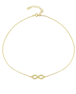 Giani Bernini Cubic Zirconia Infinity Symbol Necklace In Sterling Silver Or 18k Yellow Gold Plated Sterling Silver
