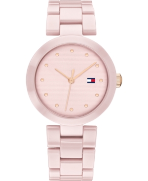 image of Tommy Hilfiger Women-s Blush Ceramic Bracelet Watch 32mm