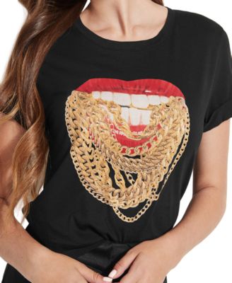 guess lips t shirt