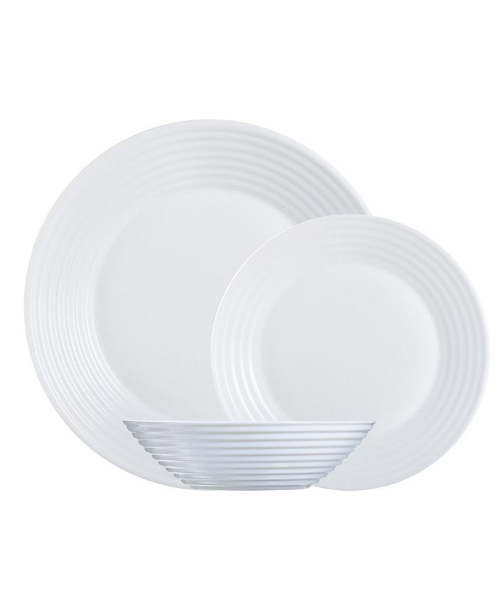 Luminarc Carine Dinnerware Set White 12pc Set - Macy's